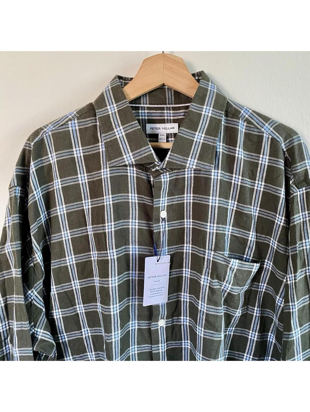 Peter Millar NWT Flannelite Button Down Shirt Size 2XL